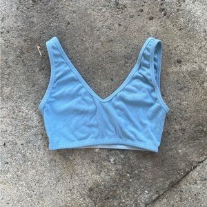 Big bud press light blue cotton bralette